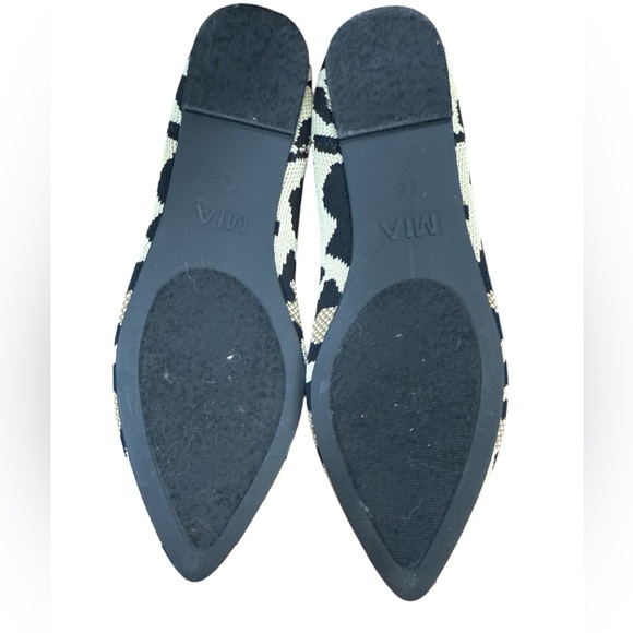 MIA Kerri Leopard Knit Pointed Toe Flats 6 Chic Rothy’s Style Office Wear - Picture 8 of 12